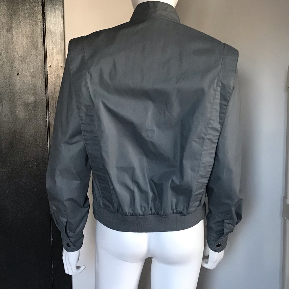 Members Only Vintage 80s Grey Zip Up Jacket - Picture 5 of 8